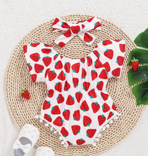 Load image into Gallery viewer, Strawberry Romper and headband