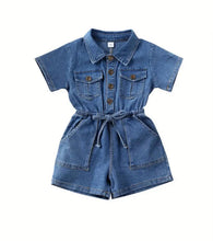 Load image into Gallery viewer, Denim Romper