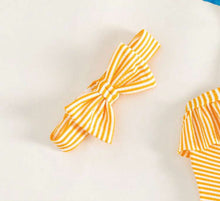 Load image into Gallery viewer, Ruffled Striped swimsuit