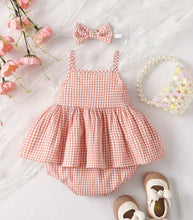 Load image into Gallery viewer, Checkered Summer Romper