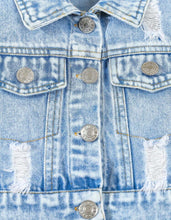 Load image into Gallery viewer, Distressed Jean Vest