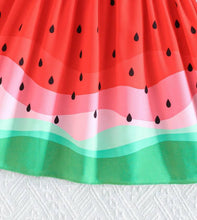 Load image into Gallery viewer, Watermelon Ruffle sleeve dress