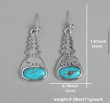 Load image into Gallery viewer, Bear Dangle Earrings