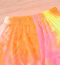 Load image into Gallery viewer, Warm Color Tye Dye short Outfit