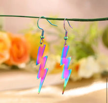 Load image into Gallery viewer, Gradient Lightening bolt earrings