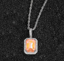 Load image into Gallery viewer, Platinum Chain with Square Charm
