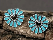 Load image into Gallery viewer, Stone Burst Heart Earrings