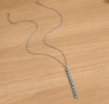 Load image into Gallery viewer, Turquoise long pendant chain
