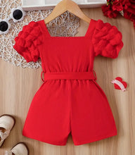 Load image into Gallery viewer, Puffed Sleeve Short Jumpsuit