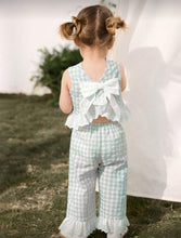 Load image into Gallery viewer, Checkered Bow Back Pant Outfit