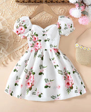 Load image into Gallery viewer, Flower Lantern Sleeve Dress