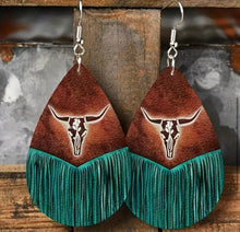 Load image into Gallery viewer, Waterdrop Bullhead Earrings