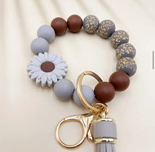 Load image into Gallery viewer, Sunflower charm beaded key rings