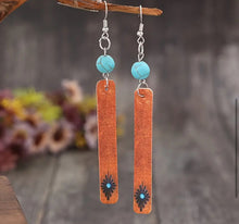 Load image into Gallery viewer, Faux Leather Bar earrings