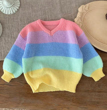Load image into Gallery viewer, Rainbow Patchwork Sweater