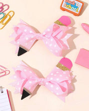 Load image into Gallery viewer, Pink Pencil Bows