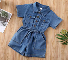 Load image into Gallery viewer, Denim Romper