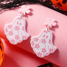 Load image into Gallery viewer, Flowered Ghost Earrings