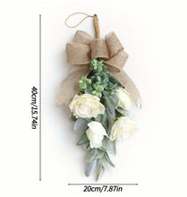 Load image into Gallery viewer, Rustic Rose Farmhouse Wreath
