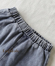 Load image into Gallery viewer, Denim Plaid Cherry Outfit