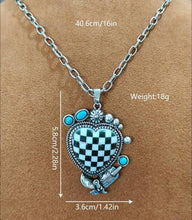 Load image into Gallery viewer, Checkered Heart Necklace