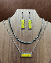 Load image into Gallery viewer, Bar Necklace/Earring Set