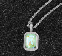 Load image into Gallery viewer, Platinum Chain with Square Charm