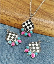 Load image into Gallery viewer, Checkered Spade Jewelry Set