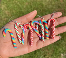 Load image into Gallery viewer, Candy Cane Earrings