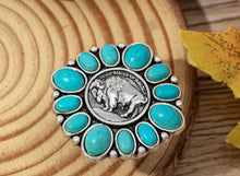 Load image into Gallery viewer, Turquoise Buffalo ring/slide