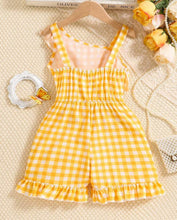 Load image into Gallery viewer, Checkered Ruffled Romper