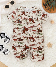 Load image into Gallery viewer, Boys Western Rompers
