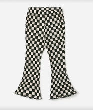 Load image into Gallery viewer, Ivory/Black Checkered Flares