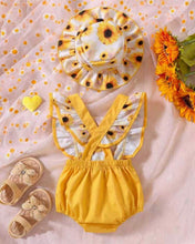 Load image into Gallery viewer, Sunflower Overalls/Hat