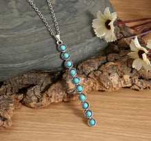 Load image into Gallery viewer, Turquoise long pendant chain
