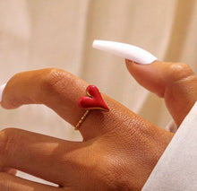 Load image into Gallery viewer, Colorful Open Heart Ring