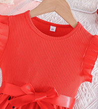 Load image into Gallery viewer, Watermelon Ruffle sleeve dress