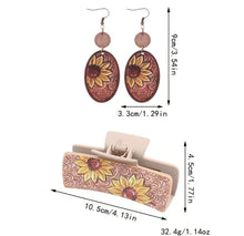 Load image into Gallery viewer, Western Claw Clip/Earring Set