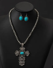 Load image into Gallery viewer, Cross Pendant/Earring set
