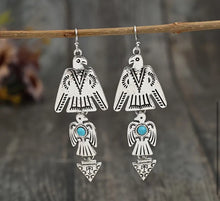 Load image into Gallery viewer, Turquoise Eagle Dangle Earrings