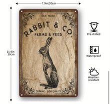 Load image into Gallery viewer, Rabbit &amp; Co. Metal Sign