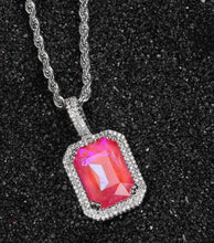 Load image into Gallery viewer, Platinum Chain with Square Charm
