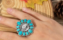 Load image into Gallery viewer, Turquoise Buffalo ring/slide