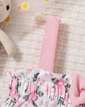Load image into Gallery viewer, Pink Suspender Floral Outfit