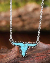 Load image into Gallery viewer, Turquoise Longhorn Chain