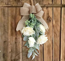 Load image into Gallery viewer, Rustic Rose Farmhouse Wreath