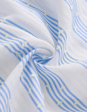 Load image into Gallery viewer, Blue Striped Flower Short Set