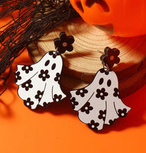 Load image into Gallery viewer, Flowered Ghost Earrings