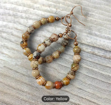 Load image into Gallery viewer, Natural Stone Hoops