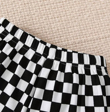 Load image into Gallery viewer, Knitted Hem Checkered Outfit